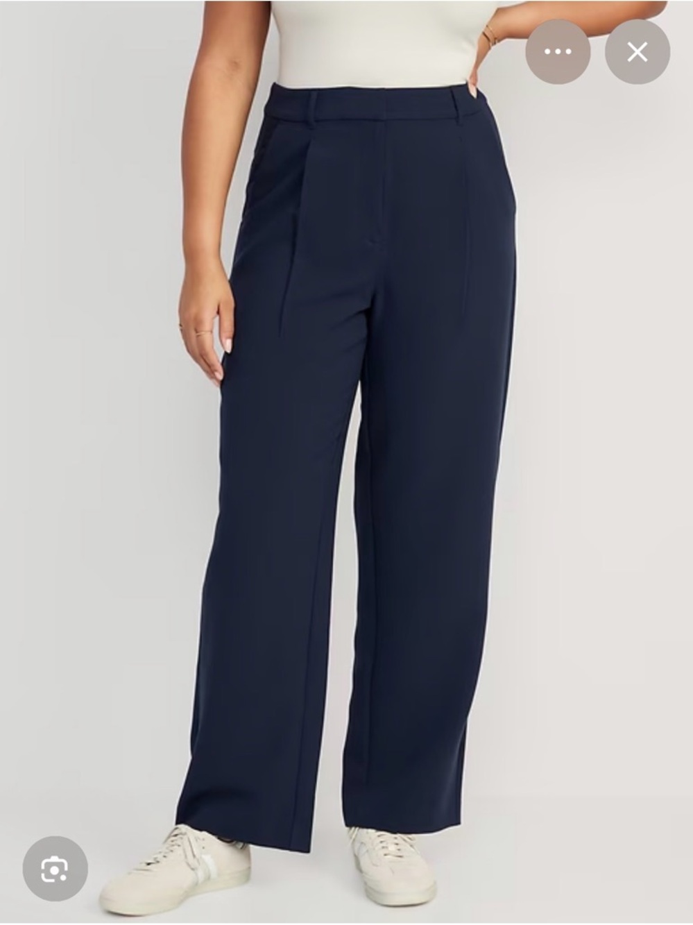 Old Navy Taylor Wide-Leg Trousers in Long Navy